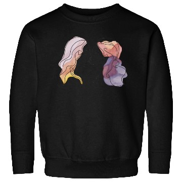 Discover Lesbian Couple Simple Minimalistic Drawing Sweatshirts