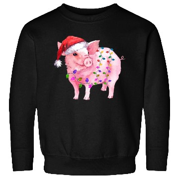 Discover Pig Christmas Light Sweatshirts