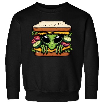 Discover Alien Hiding in a Sandwich Sweatshirts