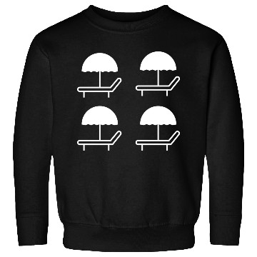 Discover beach umbrella icon Sweatshirts