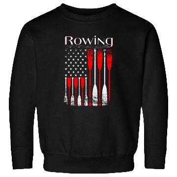 Discover Rowing US flag american rower patriotic paddle Sweatshirts