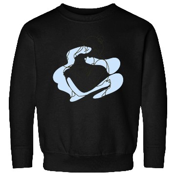 Discover Abstract Line Art Lesbian Couple Sweatshirts