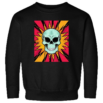 Discover style halftones, dynamic skull Sweatshirts