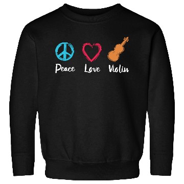 Discover Peace Love Violin Sweatshirts