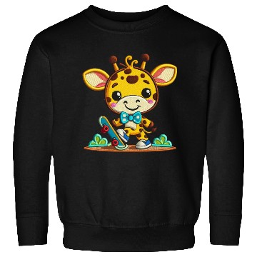 Discover Skateboarding Giraffe Buddy Sweatshirts