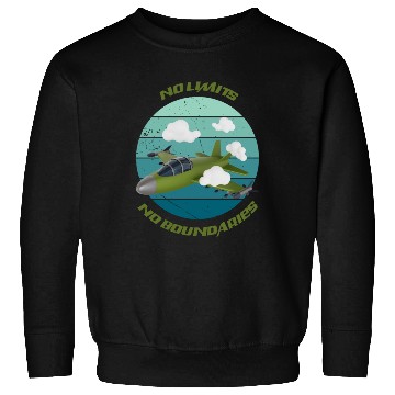 Discover No Limits No Boundaries Jet Design Sweatshirts
