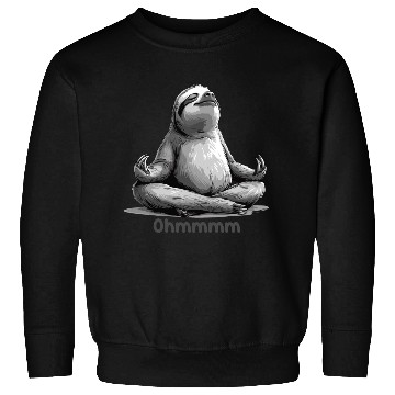 Discover Yoga Sloth Relaxation Chill Chilling Meditation Sweatshirts