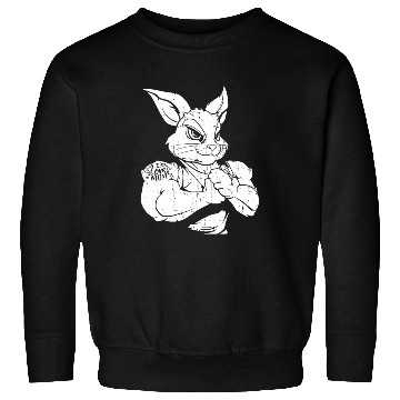 Discover Rabbit Biceps Tattoo I Love Mom Sweatshirts