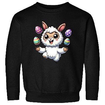 Discover Easter Llama Juggling Sweatshirts