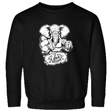 Discover Elephant I Love Mom Sweatshirts