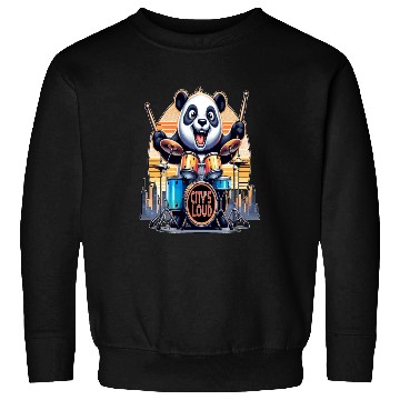 Discover Citys Loud, Urban Beat Panda Drummer Sweatshirts