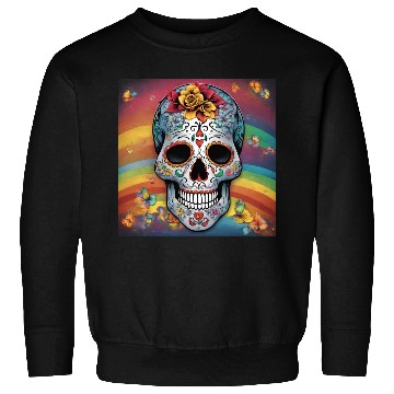 Discover A Sugar Skull pastel colors & Rainbow Sweatshirts