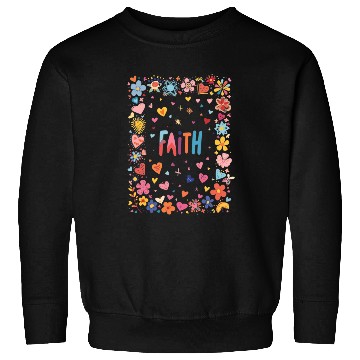 Discover Hearts, Flowers & Faith: A Pastel Promise for Her Sweatshirts