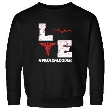Discover Medical Coder Valentine's Day Design Sweatshirts