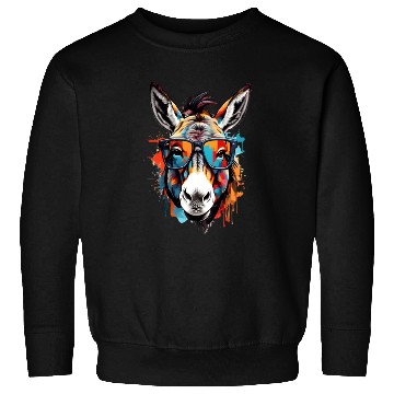 Discover beautiful donkey with sun glasses unique design Sweatshirts