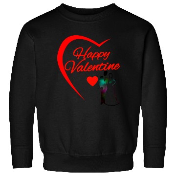 Discover Love Blossoms" - Valentine's Day Digital Art Sweatshirts