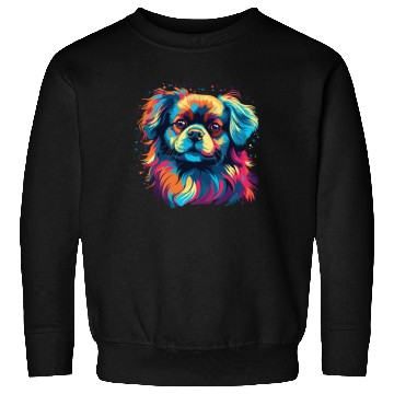 Discover Watercolor Colorful Tibetan Spaniel Sweatshirts