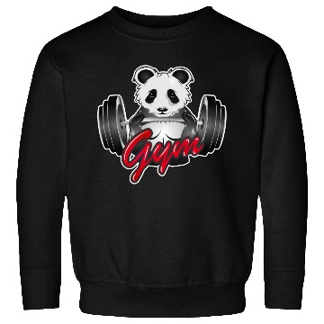 Discover Bodybuilder panda bear with barbell in the gym Sweatshirts