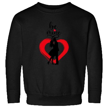 Discover Lovers' Embrace with a Red Heart – Be Mine Sweatshirts