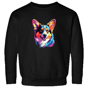 Discover Watercolor Colorful Pembroke Welsh Corgi Sweatshirts