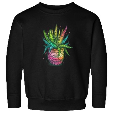 Discover Psychedelic Aloe Vera Succulent Plant Gardener Sweatshirts