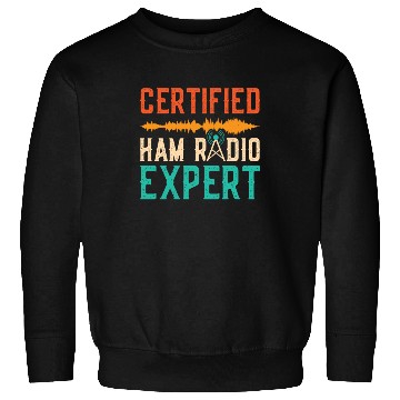Discover Vintage Radio Moderator Certified Ham Radio Expert Sweatshirts
