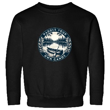 Discover Solo Canoe Journey Lake Sweatshirts
