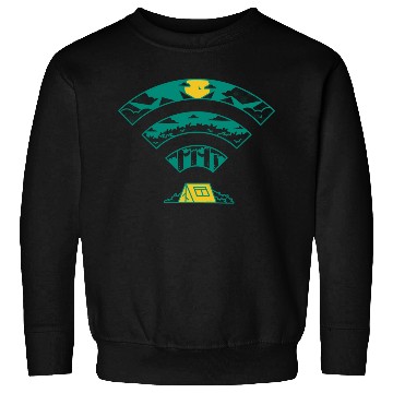 Discover WILD AND FREE, JUST LIKE THE WI-FI IN THE FOREST Sweatshirts