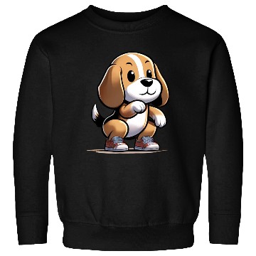 Discover Squat Squad: Beagle's Fitness Journey Sweatshirts