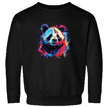 Discover Watercolor Colorful Panda Colorful Animals Sweatshirts