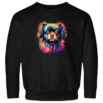 Discover Watercolor Colorful Tibetan Spaniel Sweatshirts