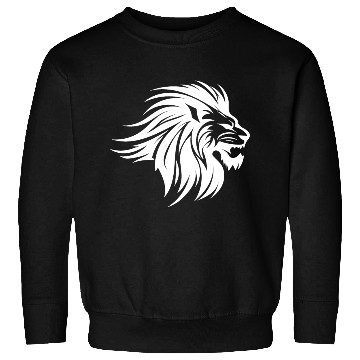 Discover Waving Mane Lion Head Tattoo Ink Style Sweatshirts