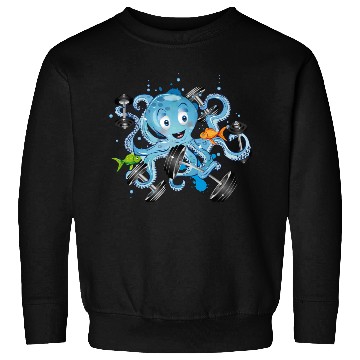 Discover Bodybuilder octopus with dumbbells training Sweatshirts