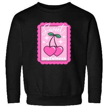 Discover Sweet Joyfulness Cherry Hearts Stamp Sweatshirts