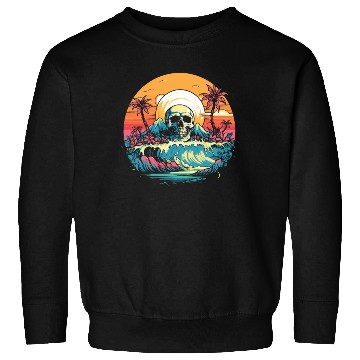 Discover Surfing Surfer Skull Nature Sweatshirts