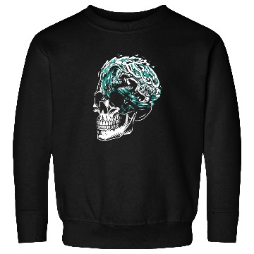 Discover Surfing Surfer Skull Skull Nature Sweatshirts