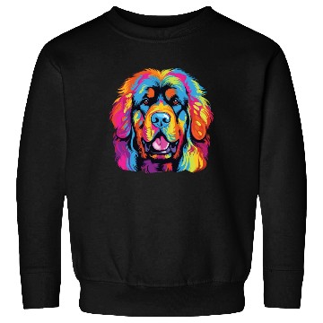 Discover Watercolor Colorful Tibetan Mastiff Sweatshirts