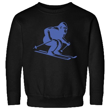 Discover Monkey Gorilla Chimpanzee Ski Silhouette Design Sweatshirts