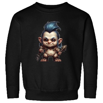 Discover Troll boy warrior with blue hair Sweatshirts