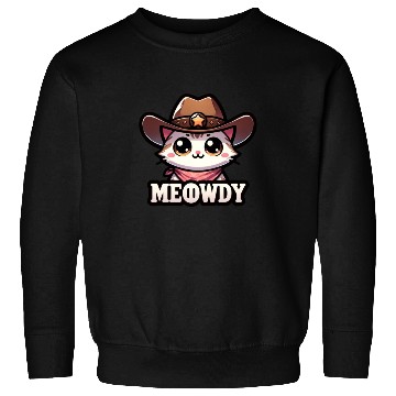 Discover Cute Meowdy Cat Cowboy Pun Sweatshirts