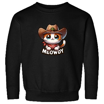 Discover Cute Meowdy Cat Cowboy Pun Sweatshirts