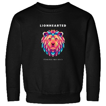 Discover Black Purple Illustrative Lion Sweatshirts