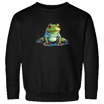 Discover Whimsical frog cartoon fantasyinspired style Sweatshirts