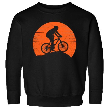 Discover Mountain Bike Sunset Graphic Sweatshirts
