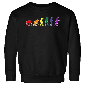 Discover Rainbow Evolution (White Outline) Sweatshirts