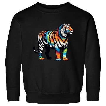 Discover Vibrant Tie Dye Tiger Artwork Sweatshirts