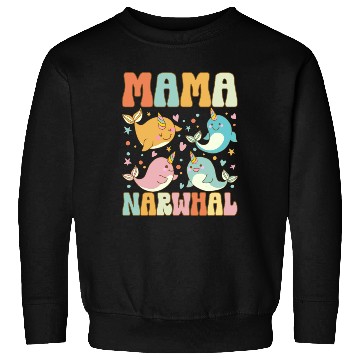 Discover Groovy Narwhal Mom Narwhal Lover Sweatshirts