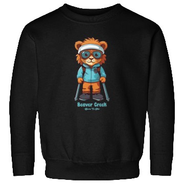 Discover Cute Lion Skiing Beaver Creek Sweatshirts