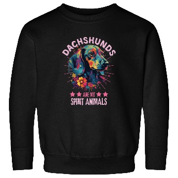 Discover Colorful Dachshund with flowers Sweatshirts