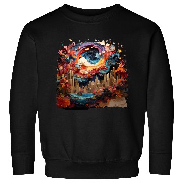 Discover Artstation, starry night colorful Sweatshirts